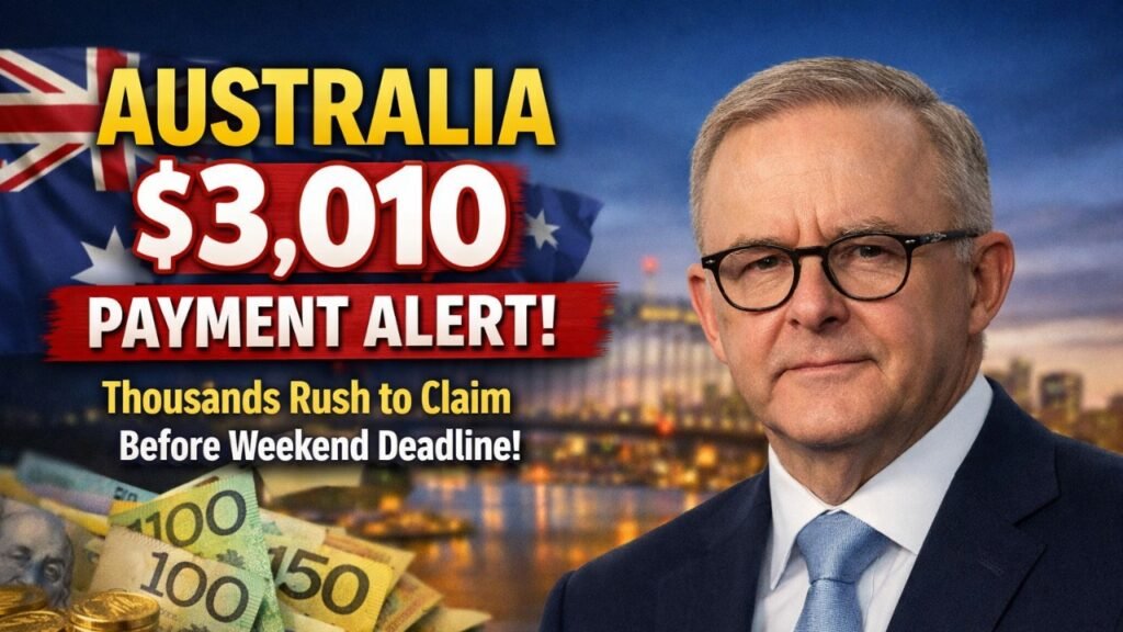 Australia $3,010 Payment Alert: Thousands Rush to Claim Before Weekend Deadline